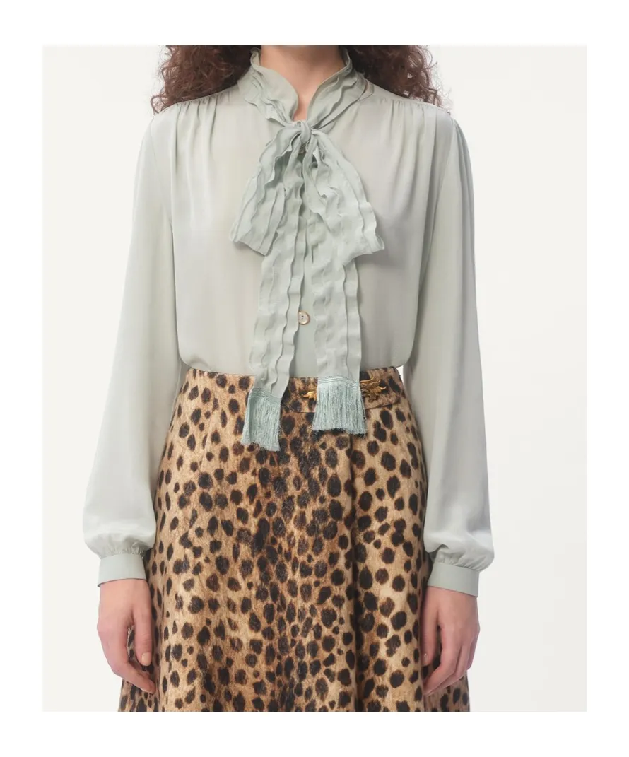 Ruffled Straight Hem Shirt