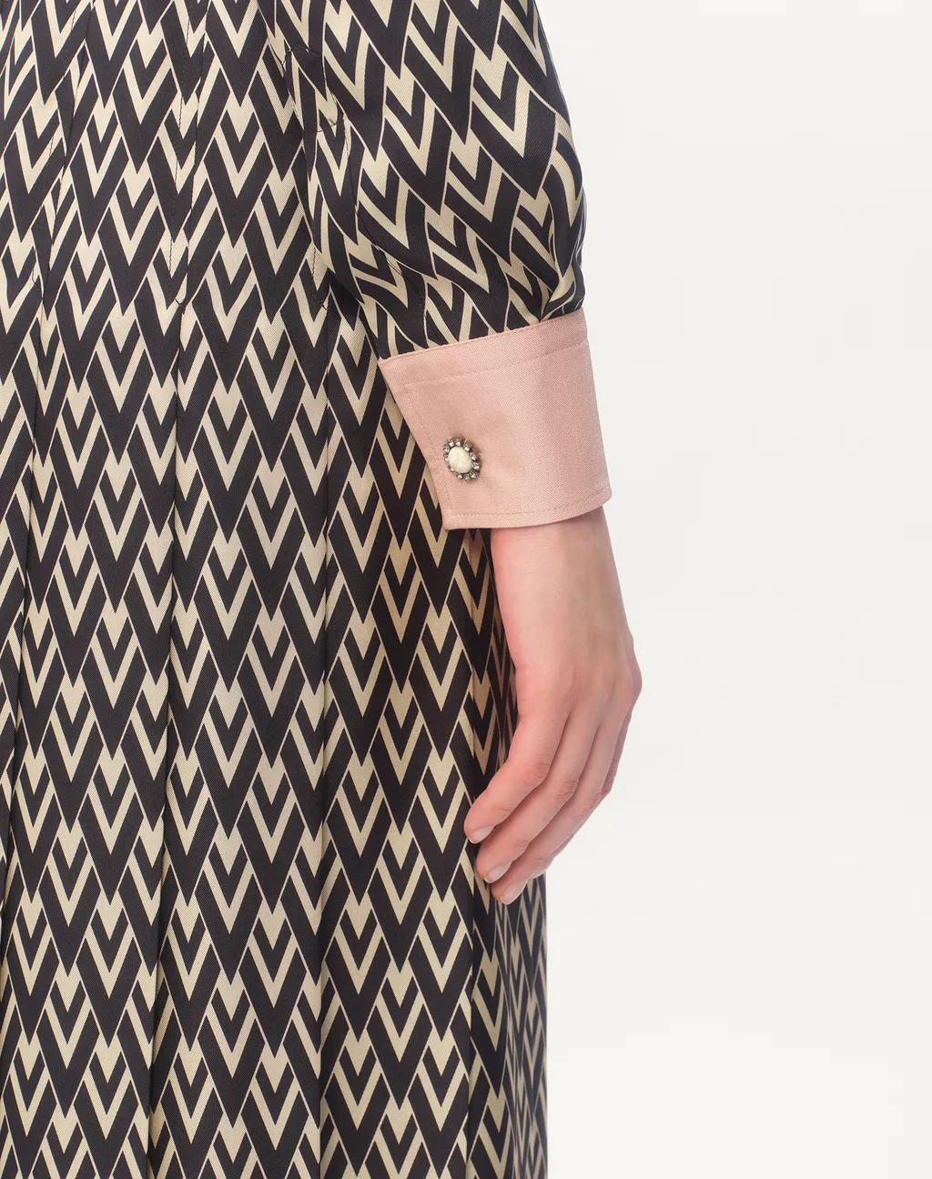 Tied Waist Long-Sleeved Dress
