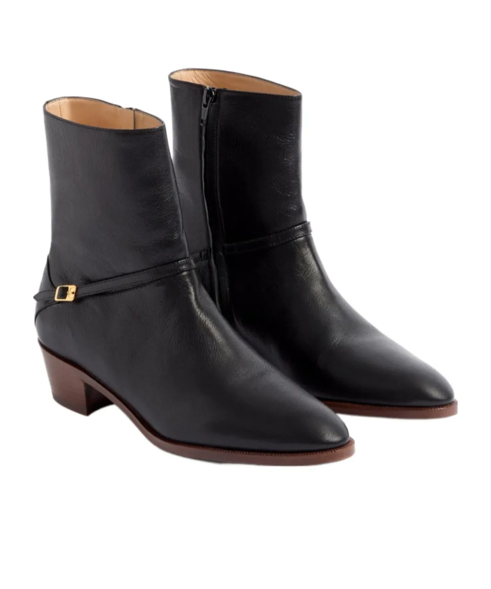 Pat Almond Toe Ankle Boots