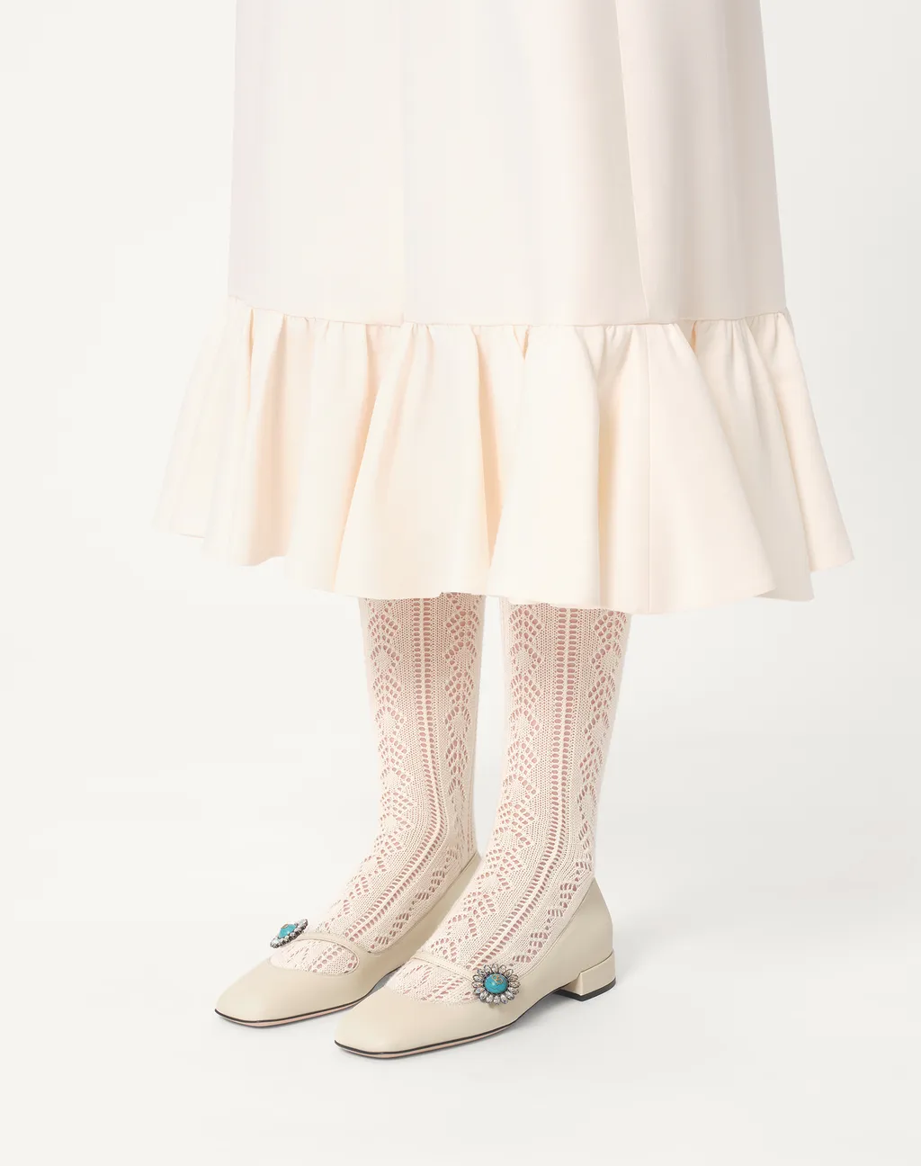 Preshows Embellished Square Toe Ballet Flats