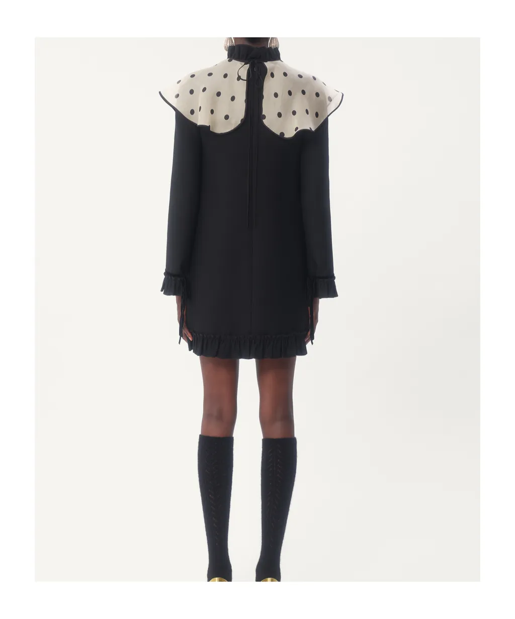 Crepe Couture High Neck Mini Dress