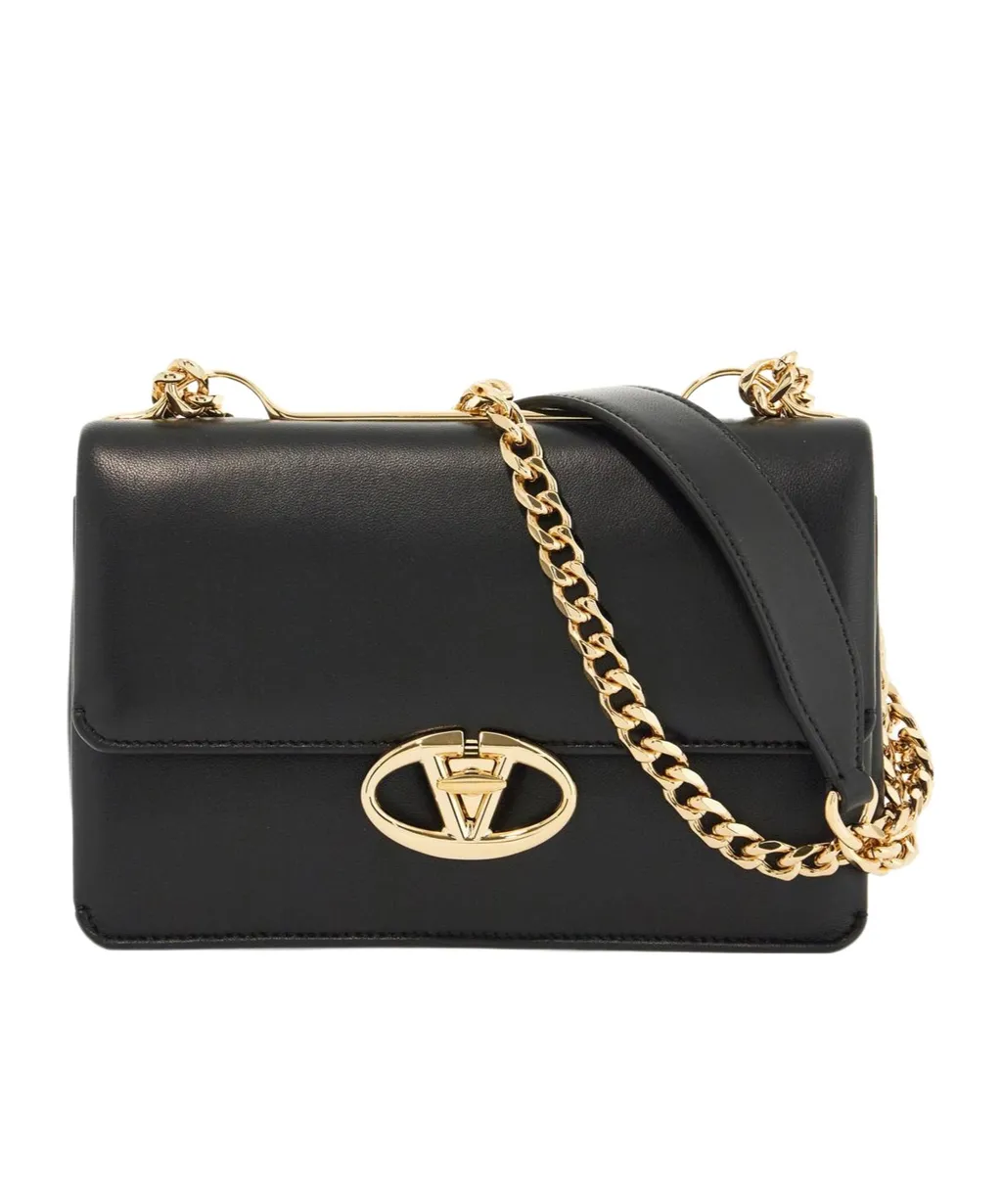 Vlogo Plaque Foldover Top Shoulder Bag