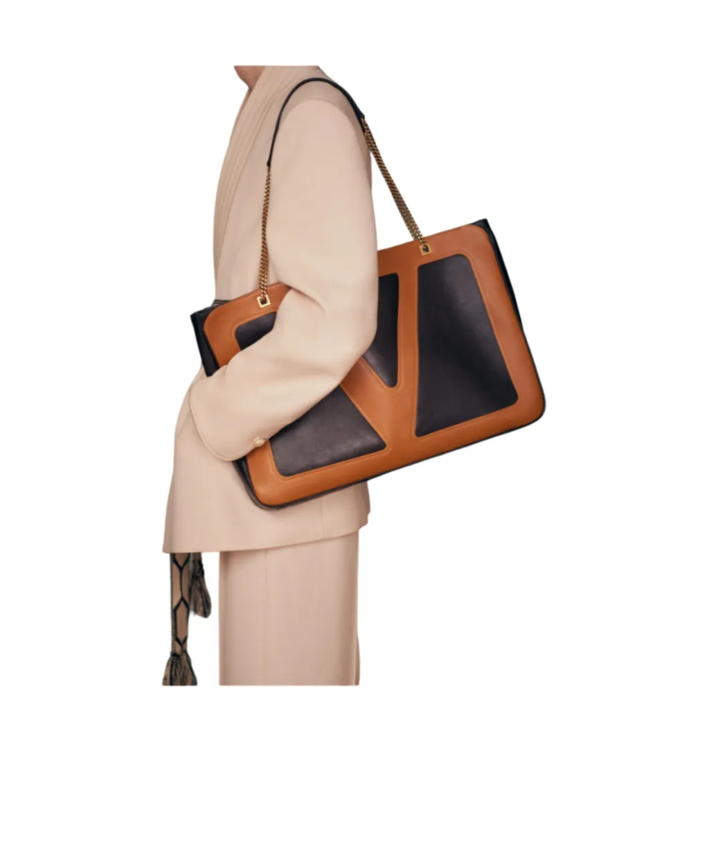 Vlogo Signature Chain-Link Tote Bag