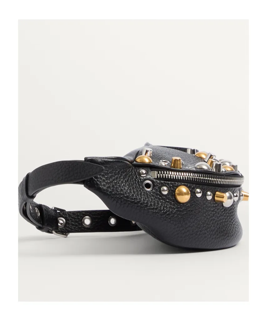 NellcÔTe Stud Embellished Zip-Up Belt Bag