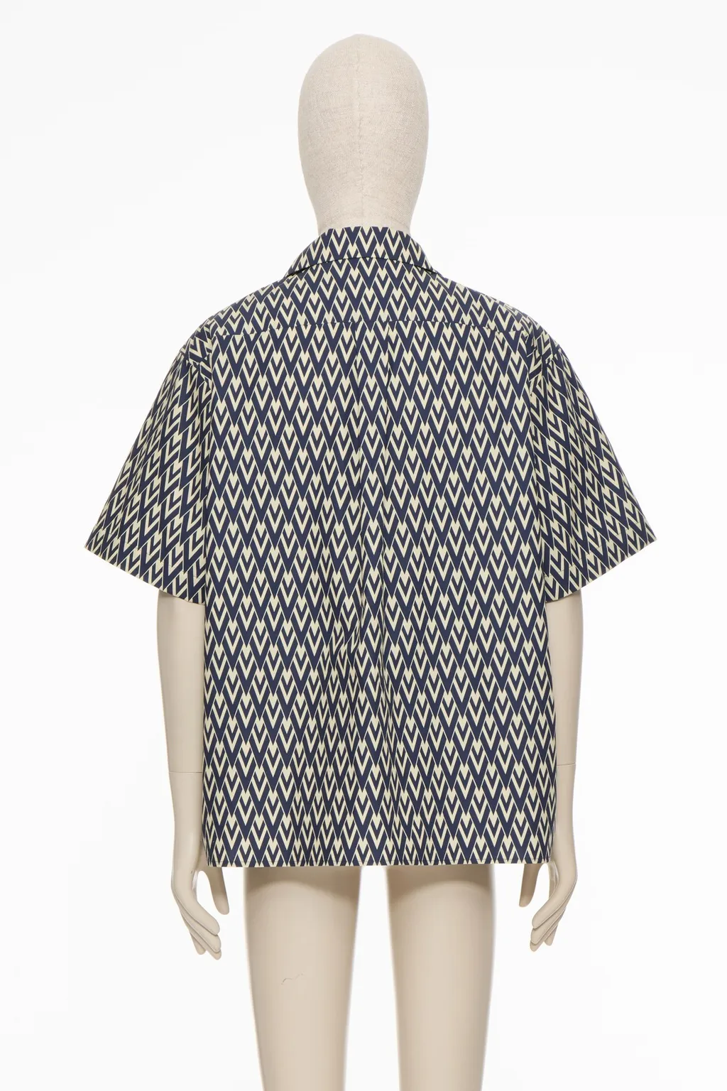 Optical V Button-Up Shirt