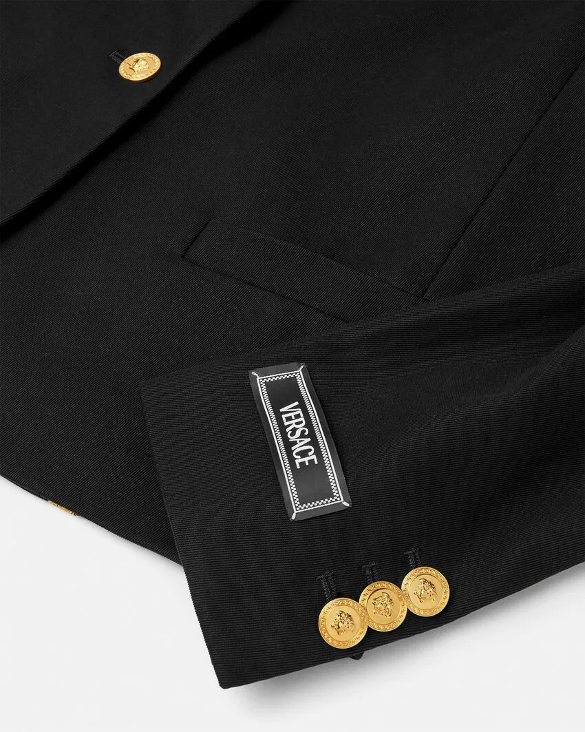 Gold-Button Cotton Jacket