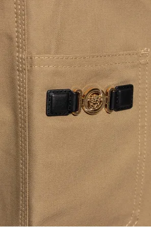 Cotton Trousers With Buckle Detail
