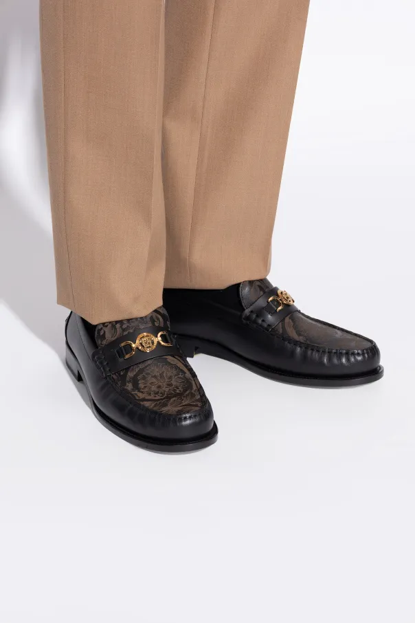 Medusa-Head Leather Loafers