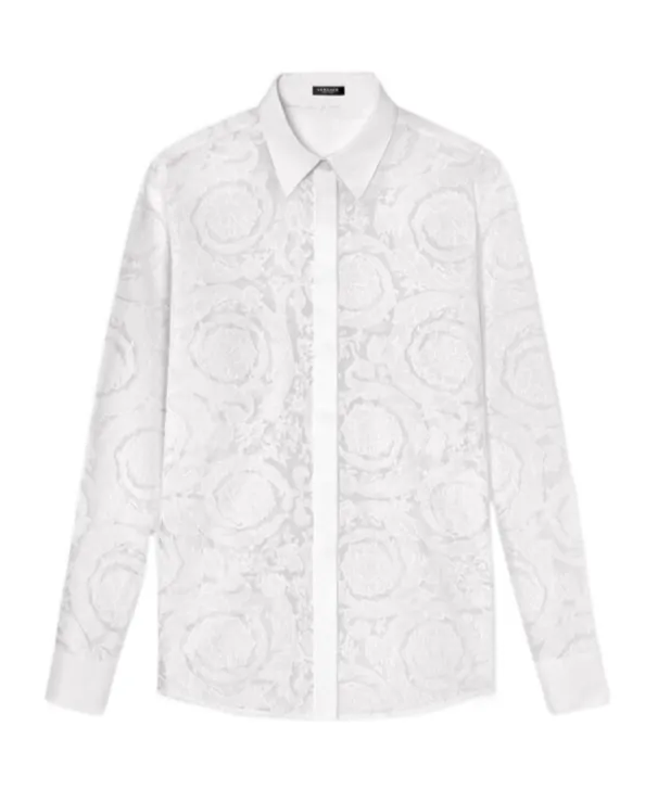 Barocco-Jacquard Button-Up Shirt