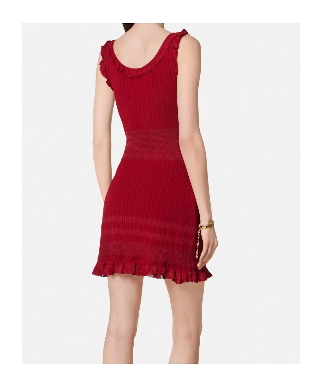 Ruffled Ribbed Dress