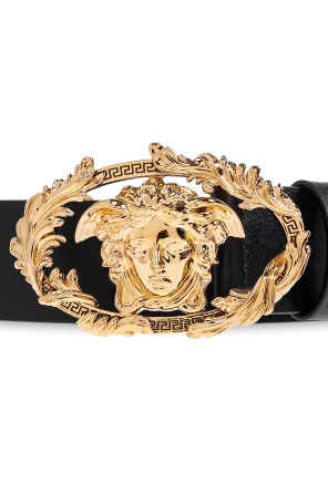 Medusa Head Leather Belt