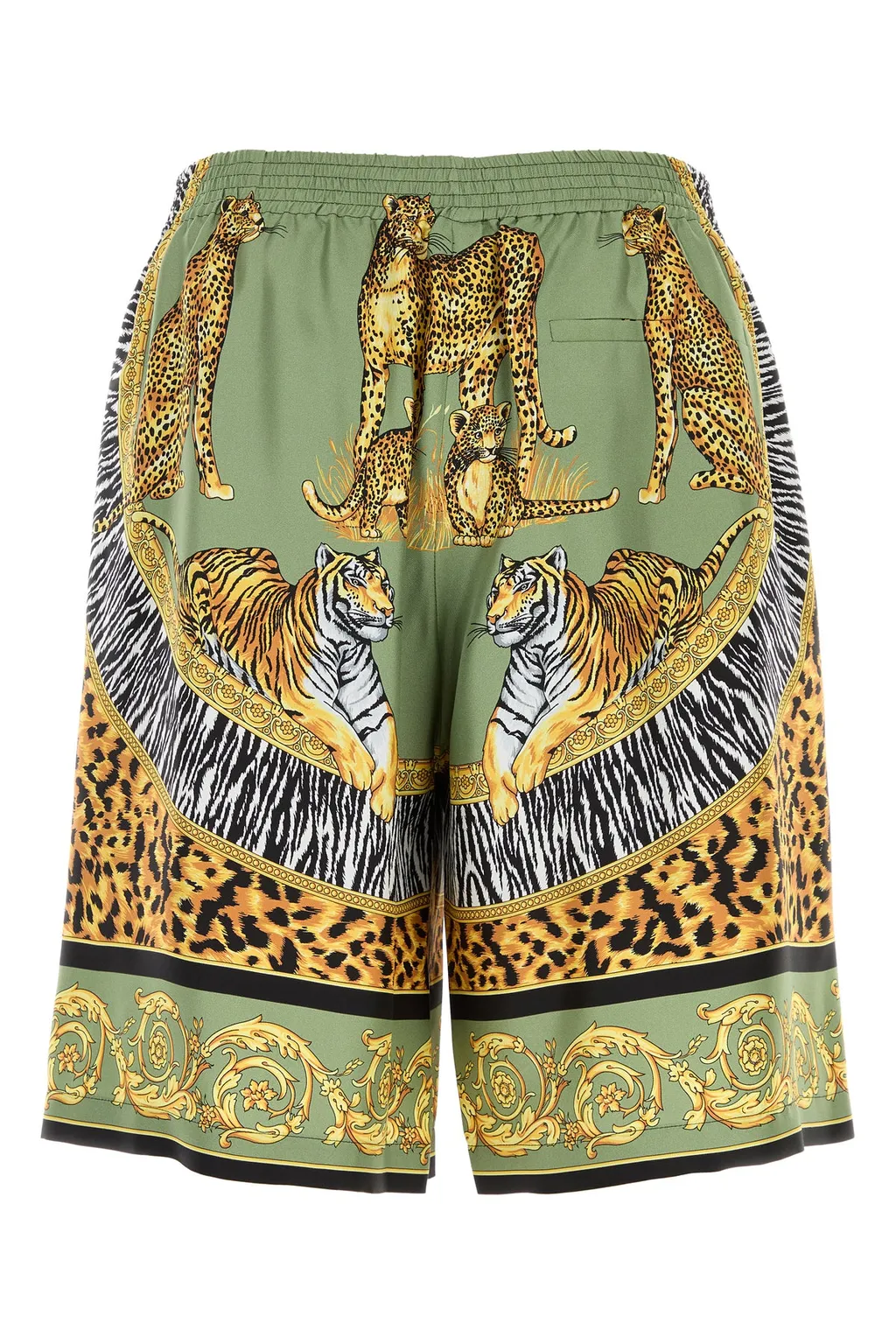 Printed Silk Bermuda Shorts