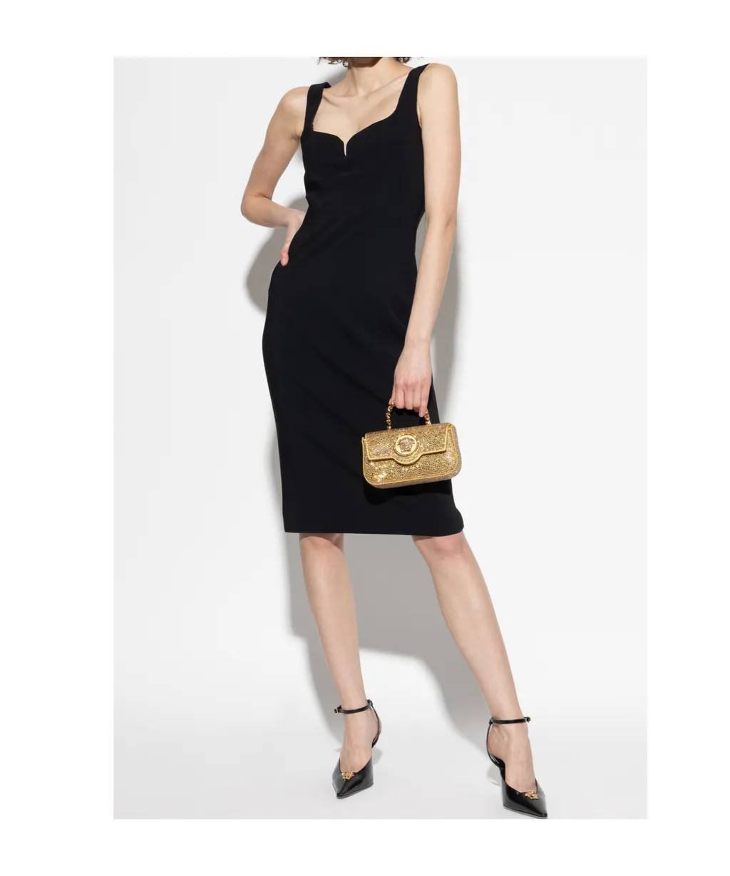 Sweetheart-Neckline Midi Dress