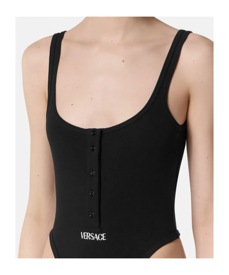 Logo Ribbed Bodysuit