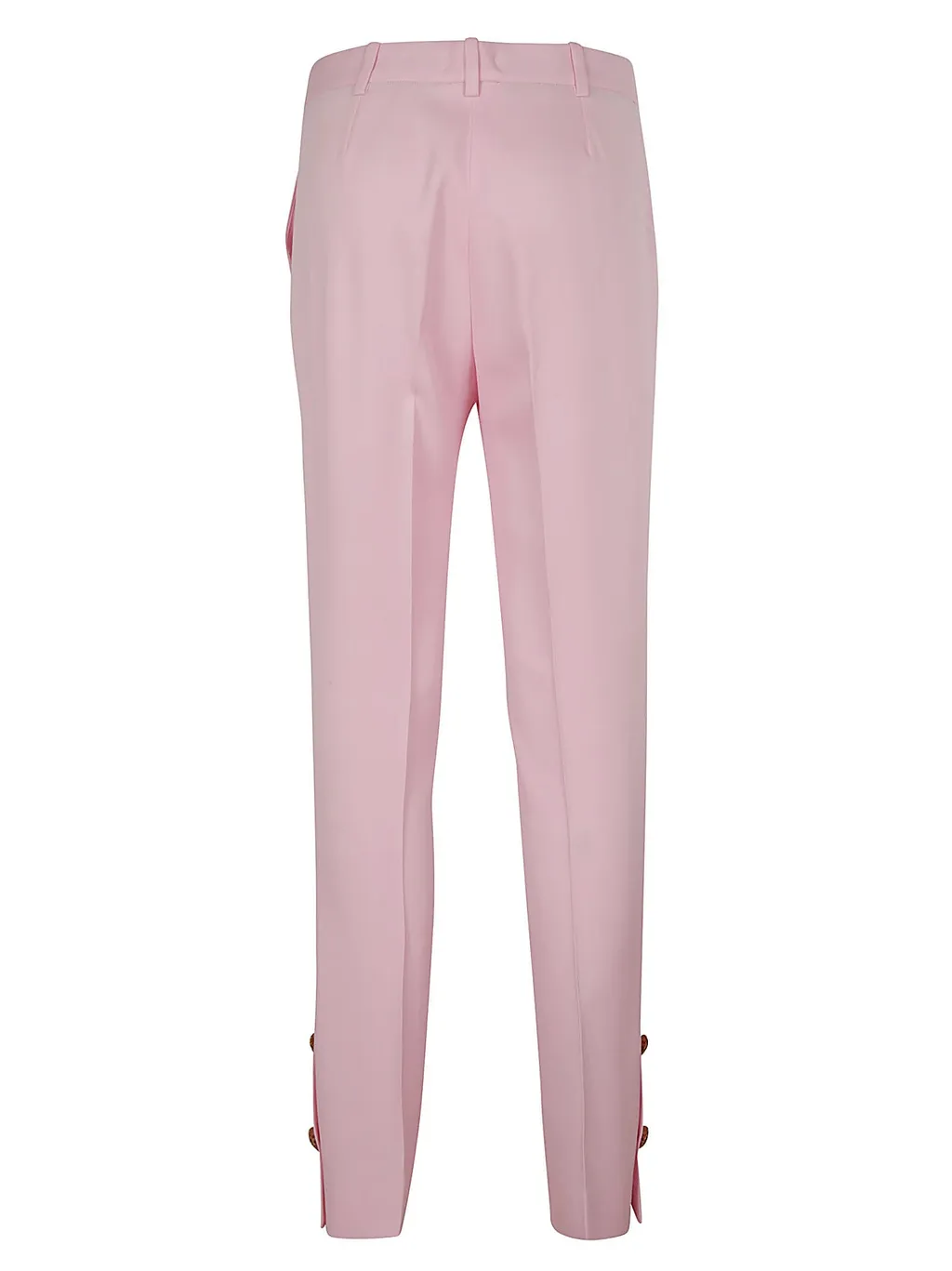 Button-Embellished Skinny Trousers