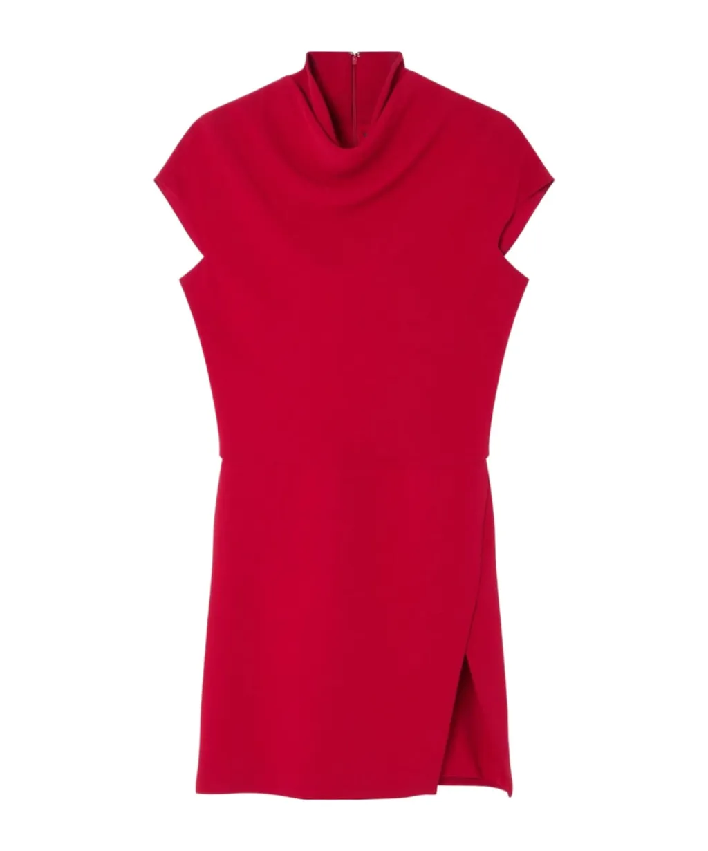 Draped Straight Hem Mini Dress