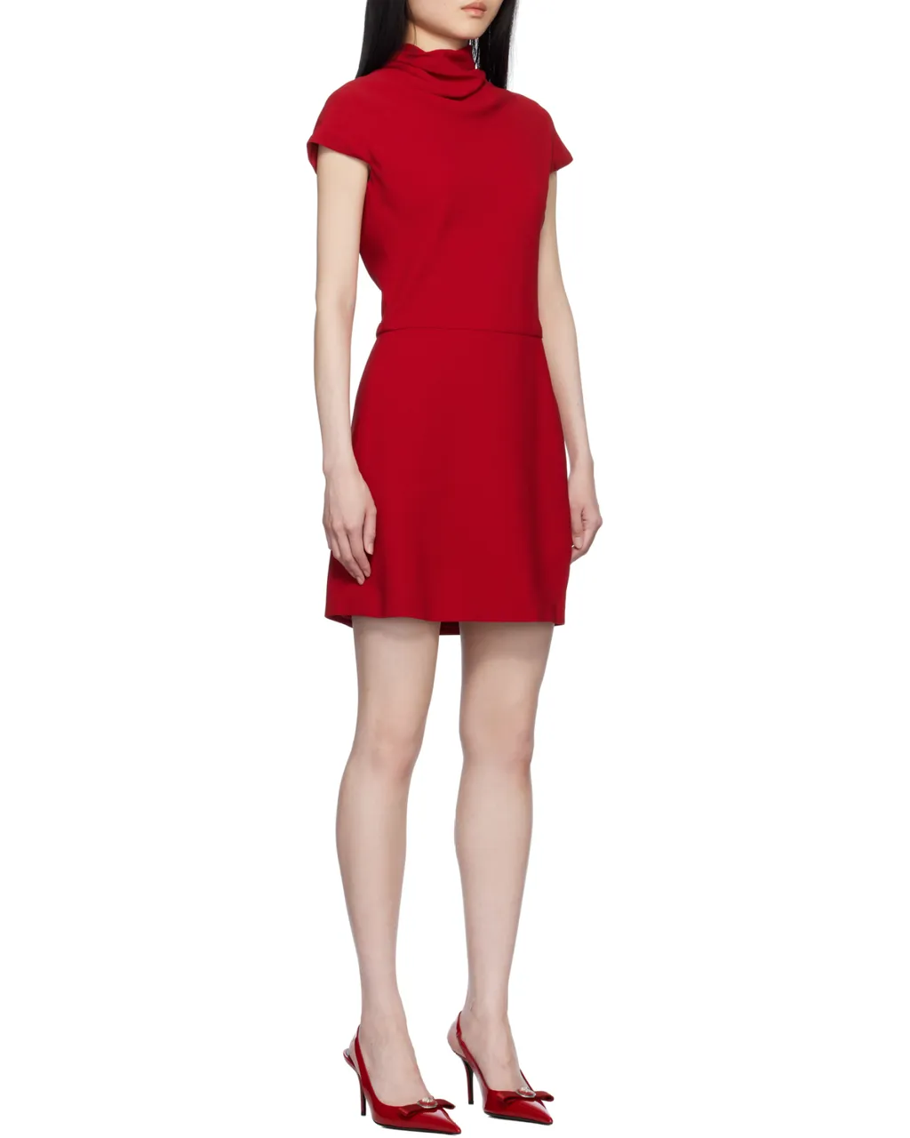 Draped Straight Hem Mini Dress