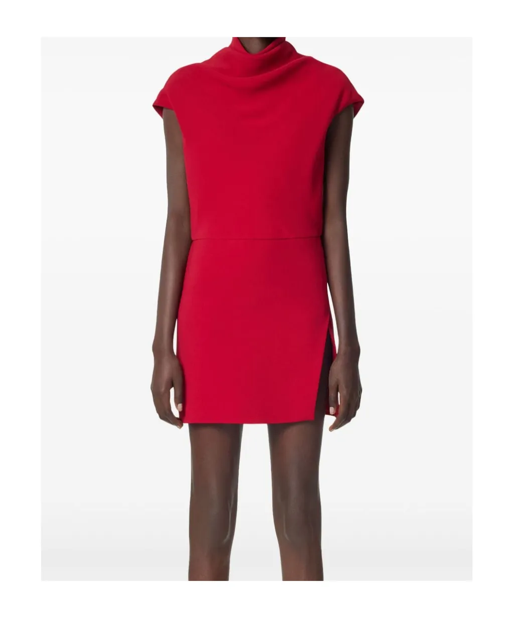 Draped Straight Hem Mini Dress