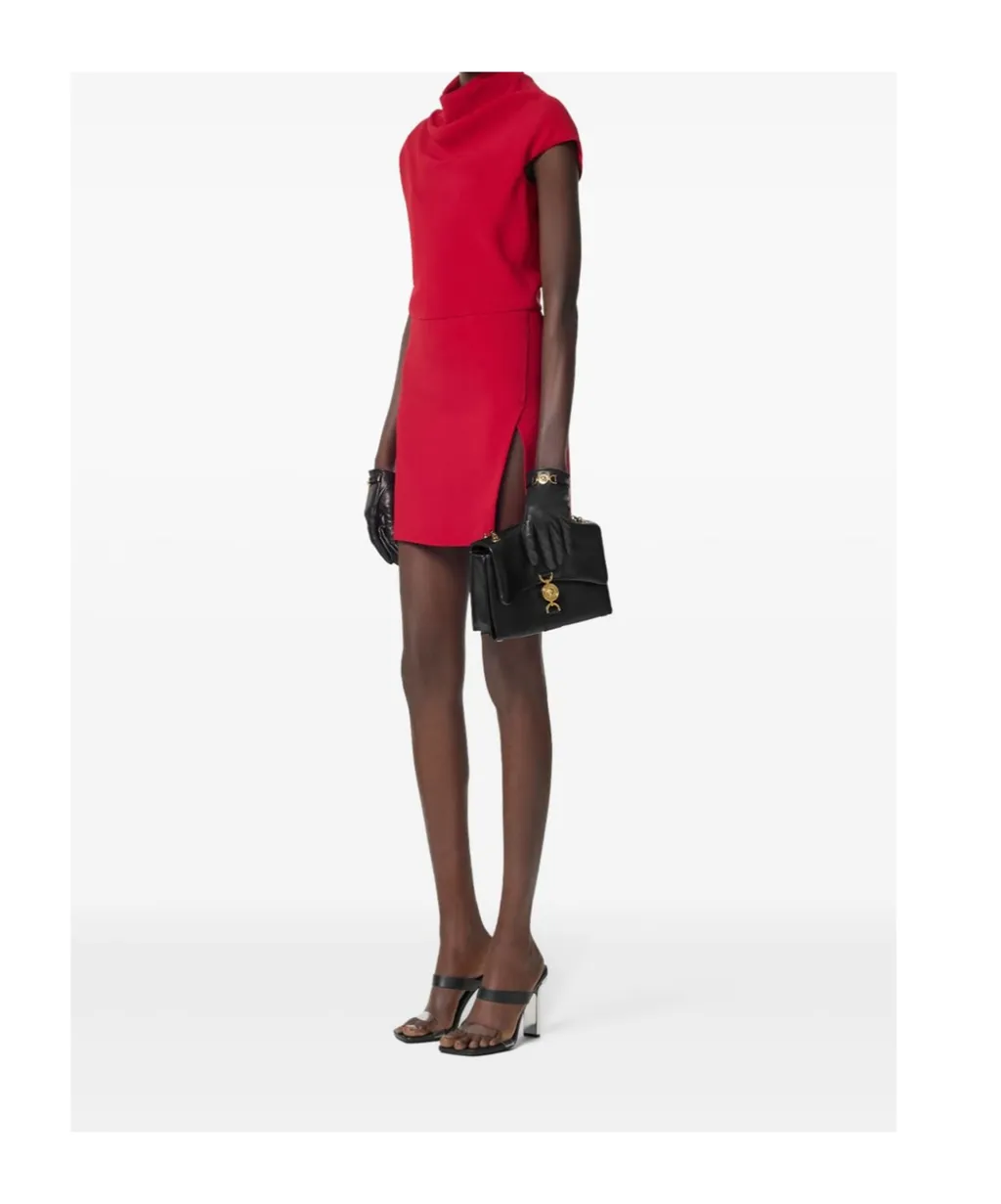 Draped Straight Hem Mini Dress