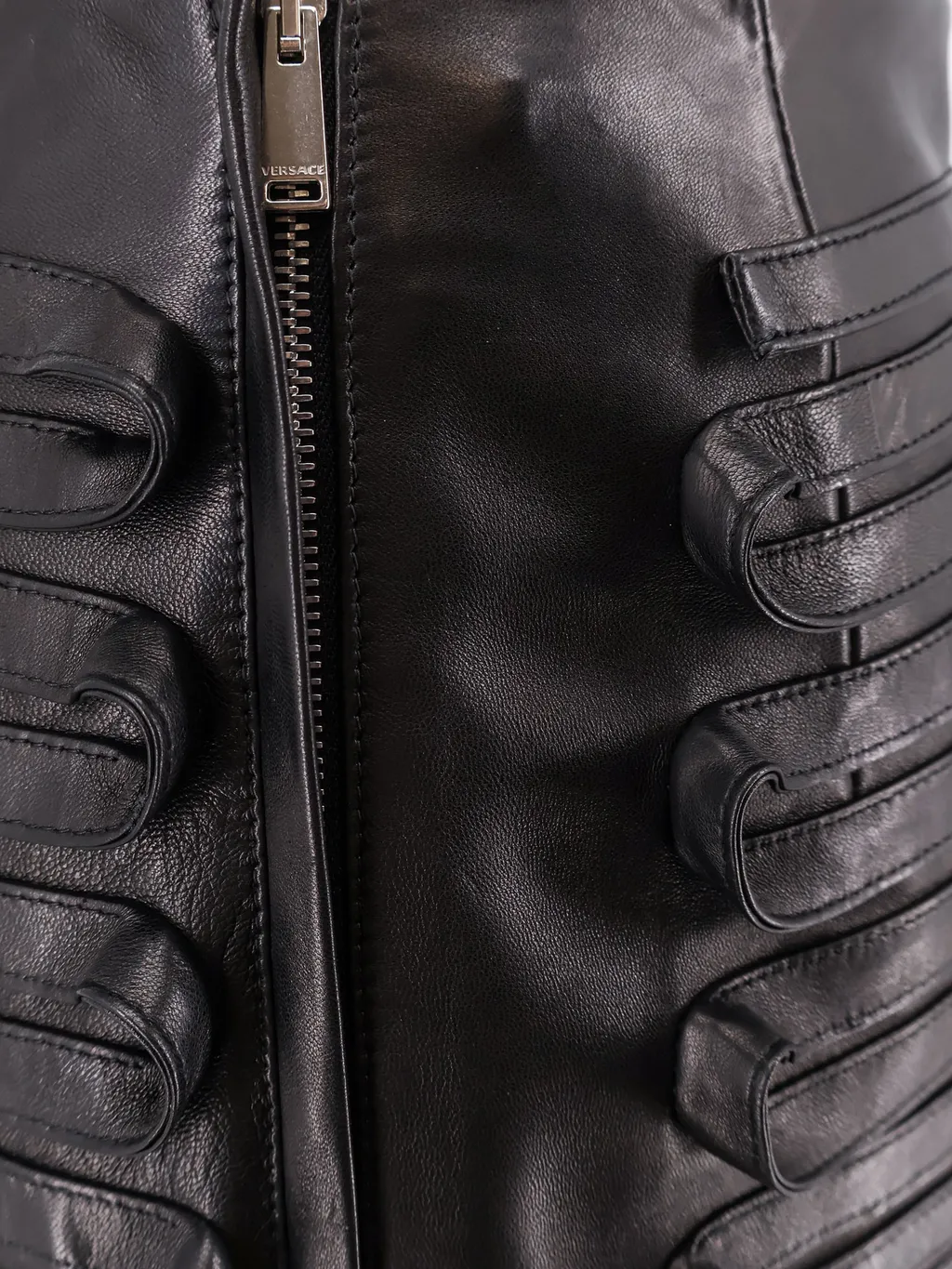 High-Waist Leather Mini Skirt