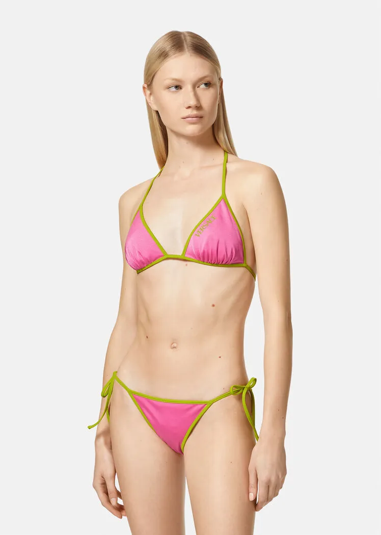 Greca-Print Side-Tie Bikini Bottoms