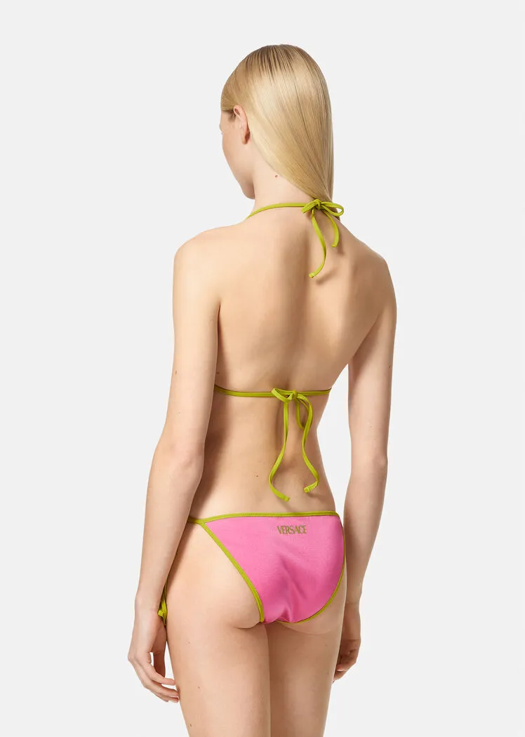 Greca-Print Side-Tie Bikini Bottoms