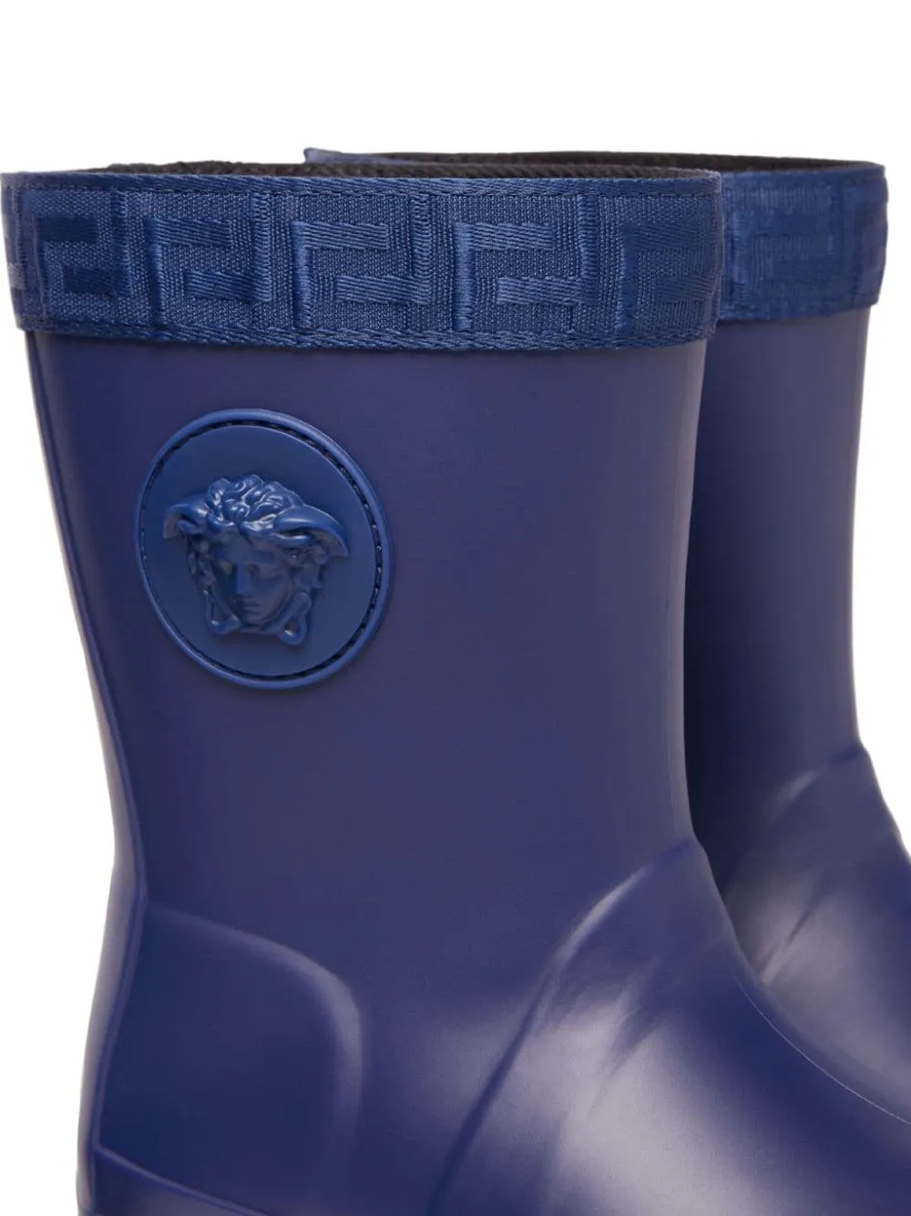 Greca Medusa Head Motif Rain Boots