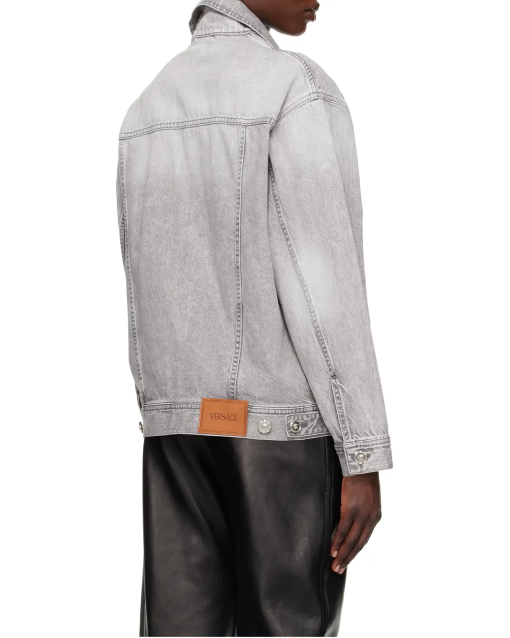 Logo-Appliqué Button-Up Denim Jacket
