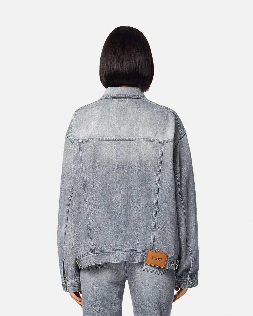Logo-Appliqué Button-Up Denim Jacket