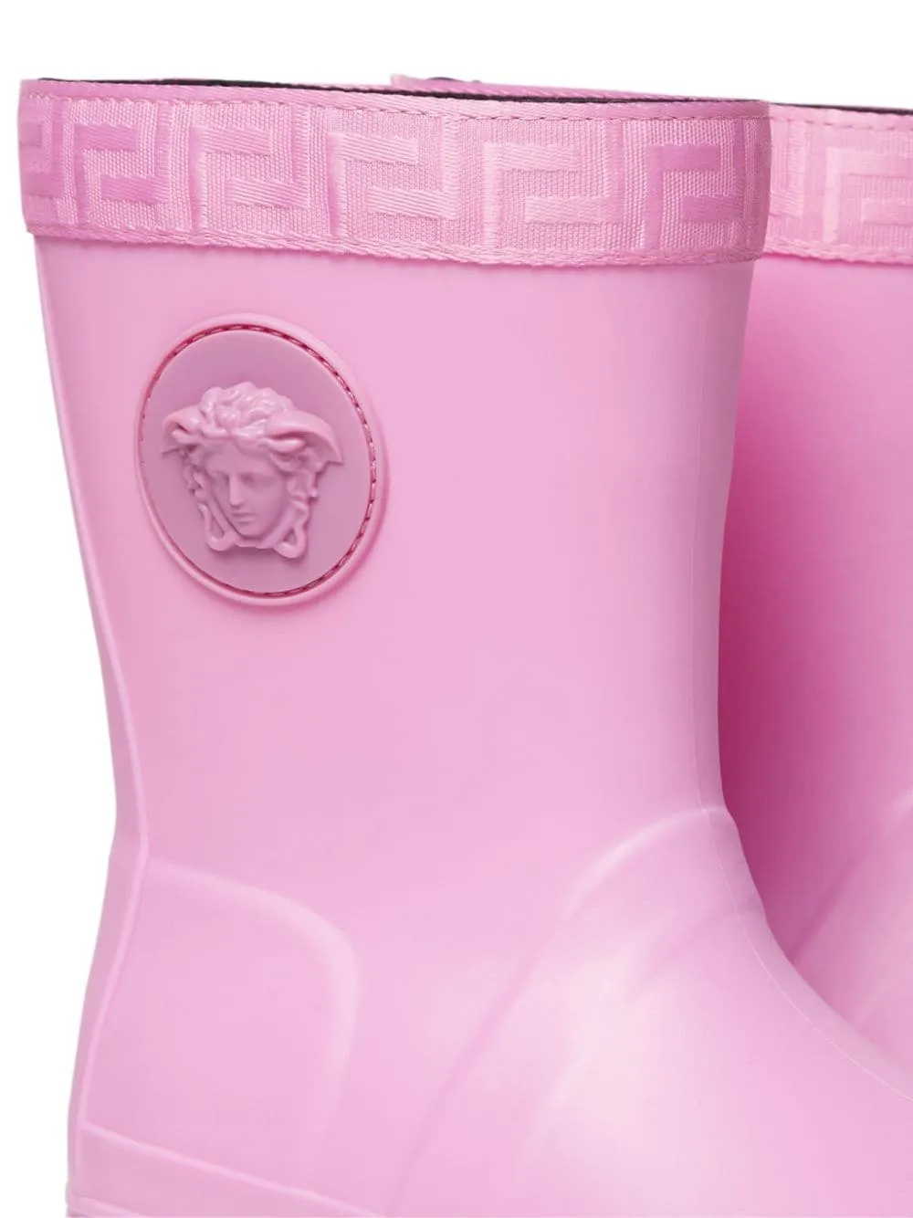Greca Medusa Head Motif Rain Boots