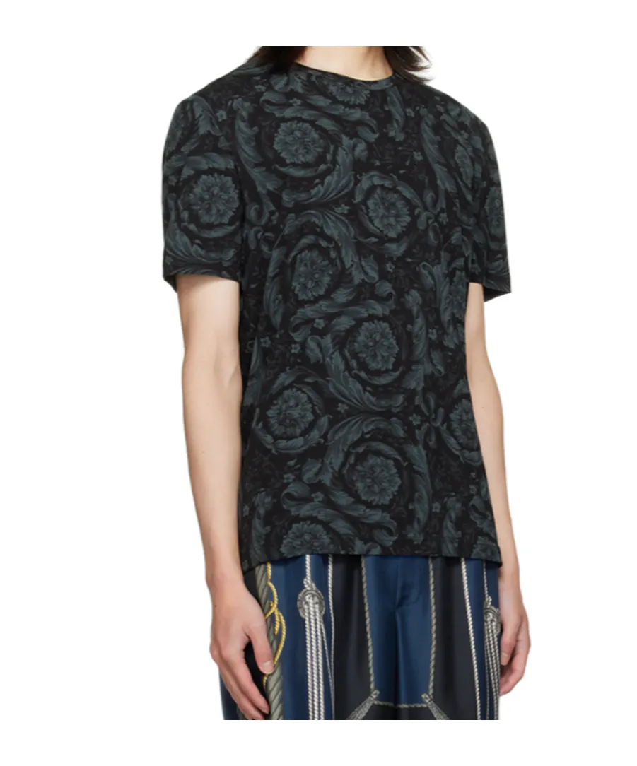 Barocco-Printed Crewneck T-Shirt