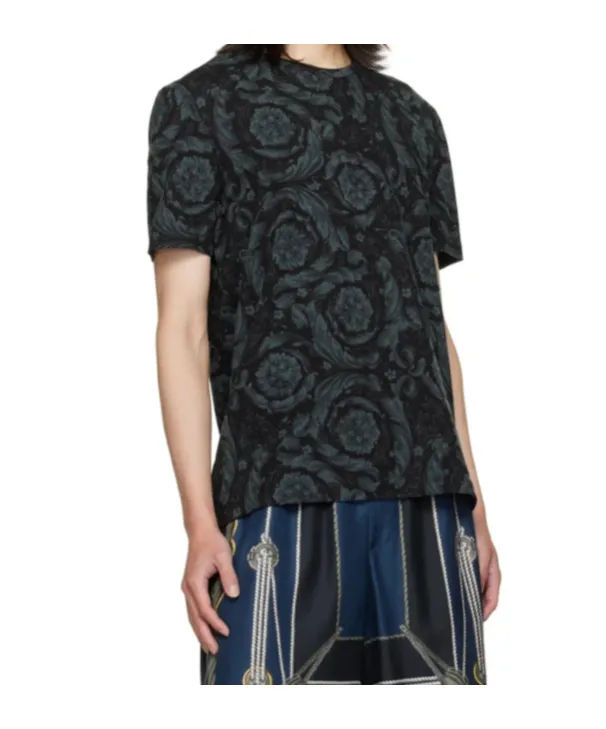 Barocco-Printed Crewneck T-Shirt