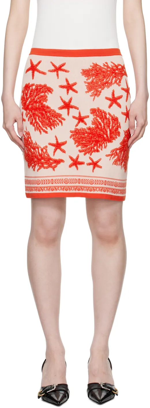 Barocco Sea Elasticated Waistband Knitted Mini Skirt