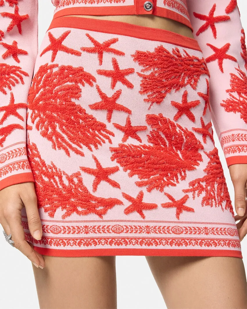 Barocco Sea Elasticated Waistband Knitted Mini Skirt