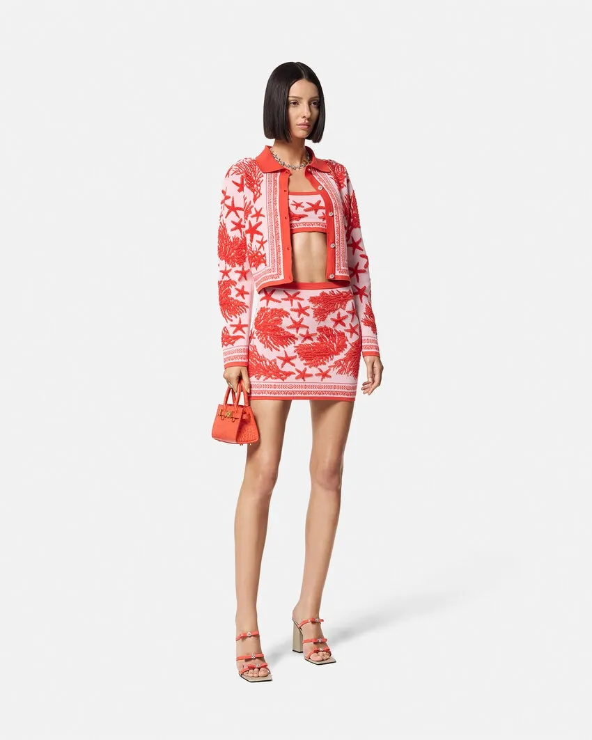 Barocco Sea Elasticated Waistband Knitted Mini Skirt