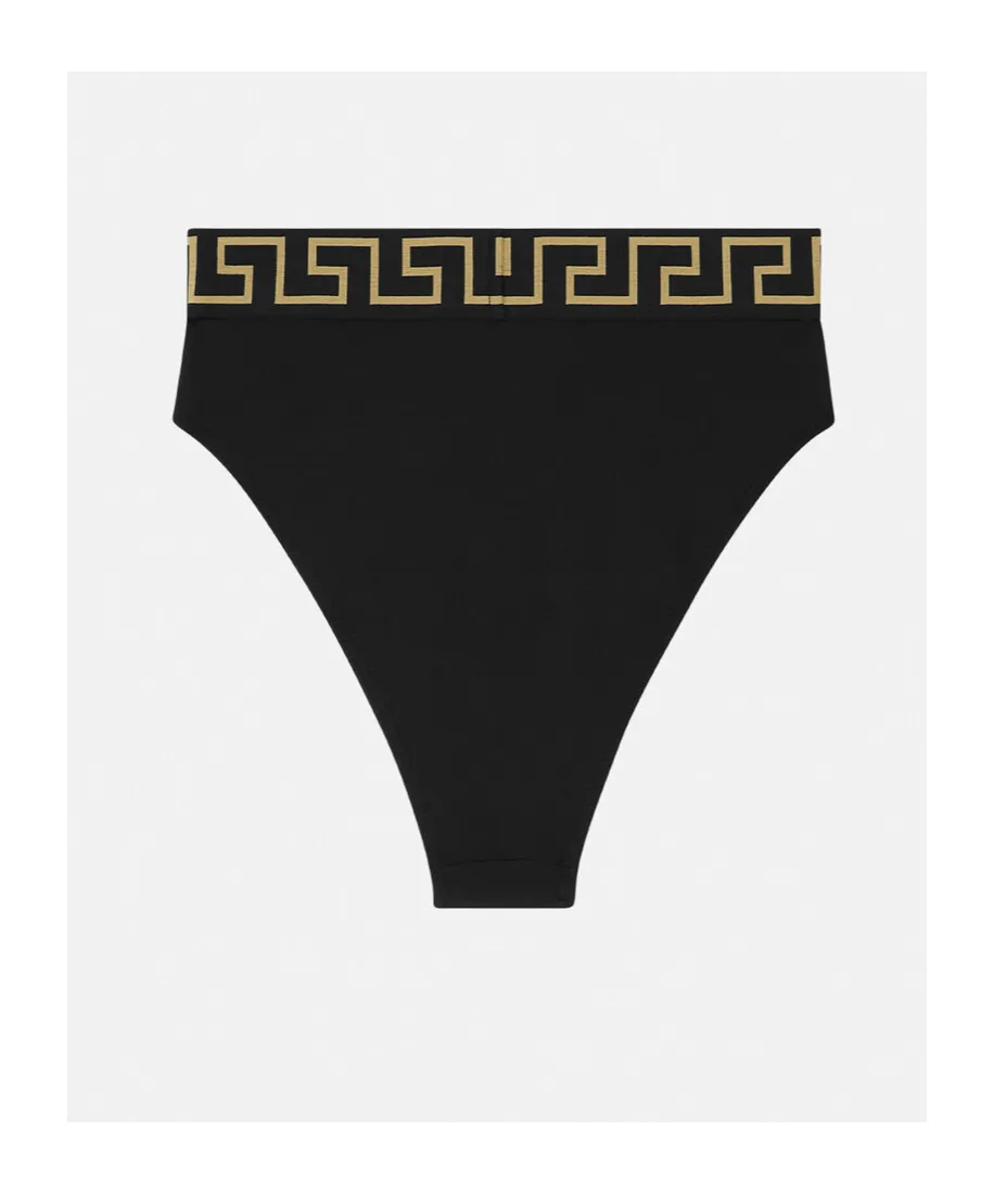 Greca Border High-Waist Bikini Briefs