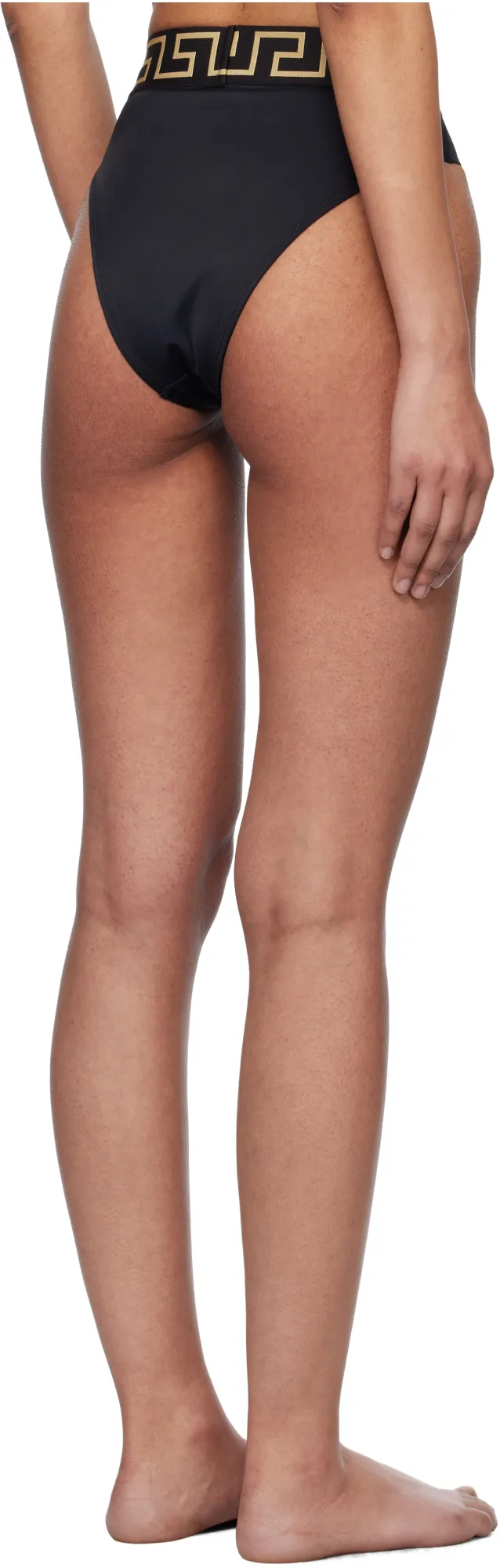 Greca Border High-Waist Bikini Briefs