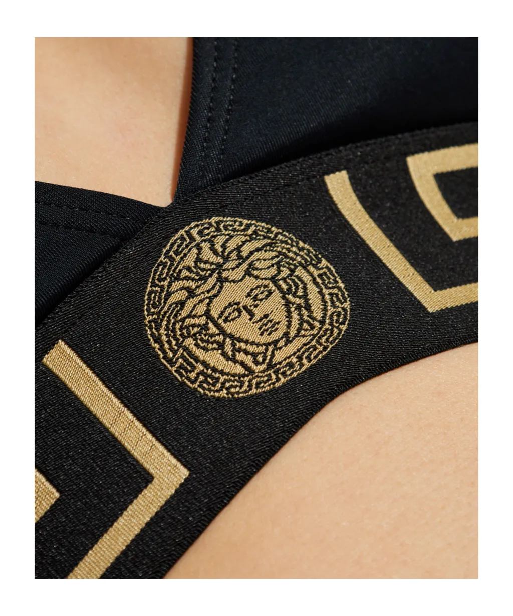 Logo-Underband Bikini Top