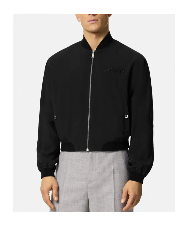 Barocco Sea Reversible Zipped Bomber Jacket