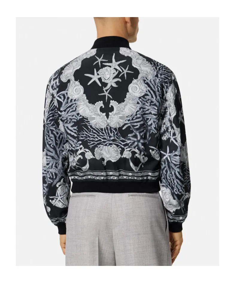 Barocco Sea Reversible Zipped Bomber Jacket