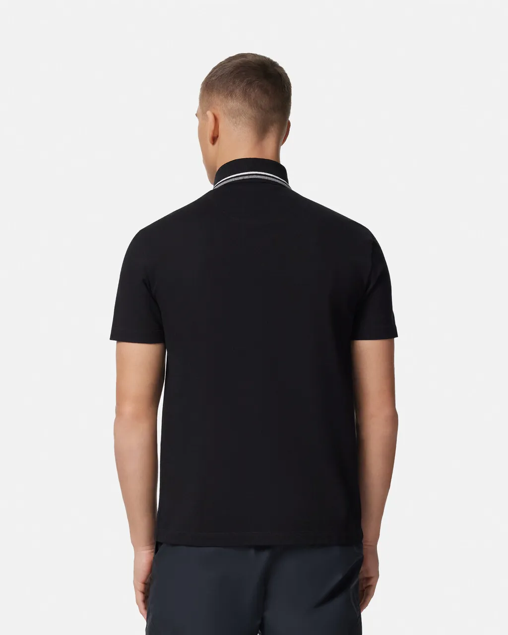 Barocco Embroidered Short-Sleeved Polo Shirt