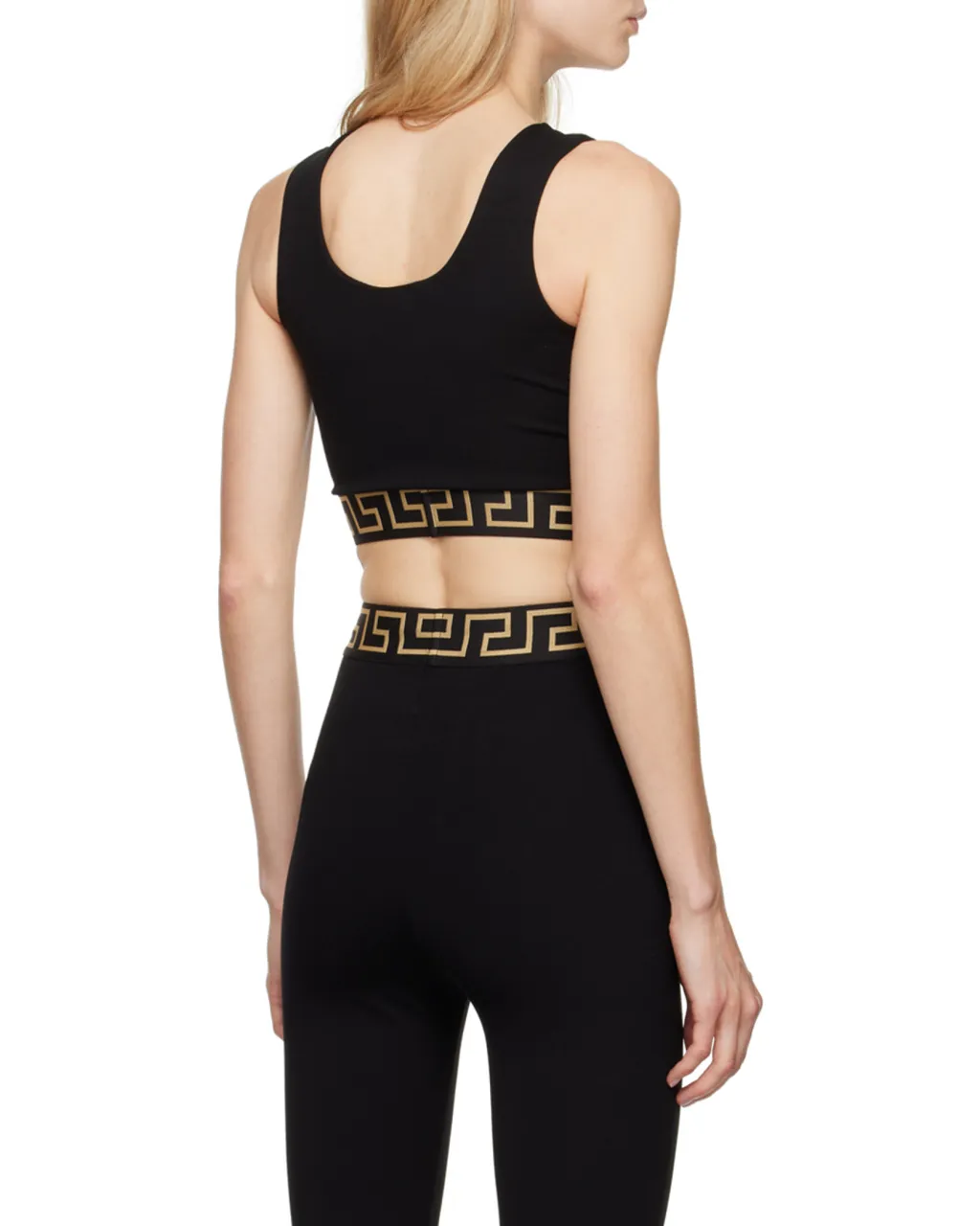 Greca Border Sleeveless Cropped Top