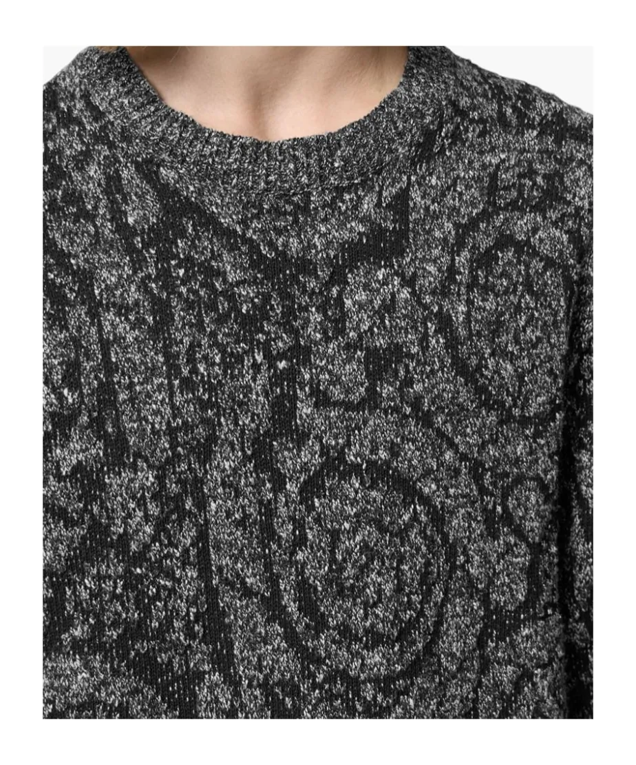 Barocco Jacquard Crewneck Tweed Jumper