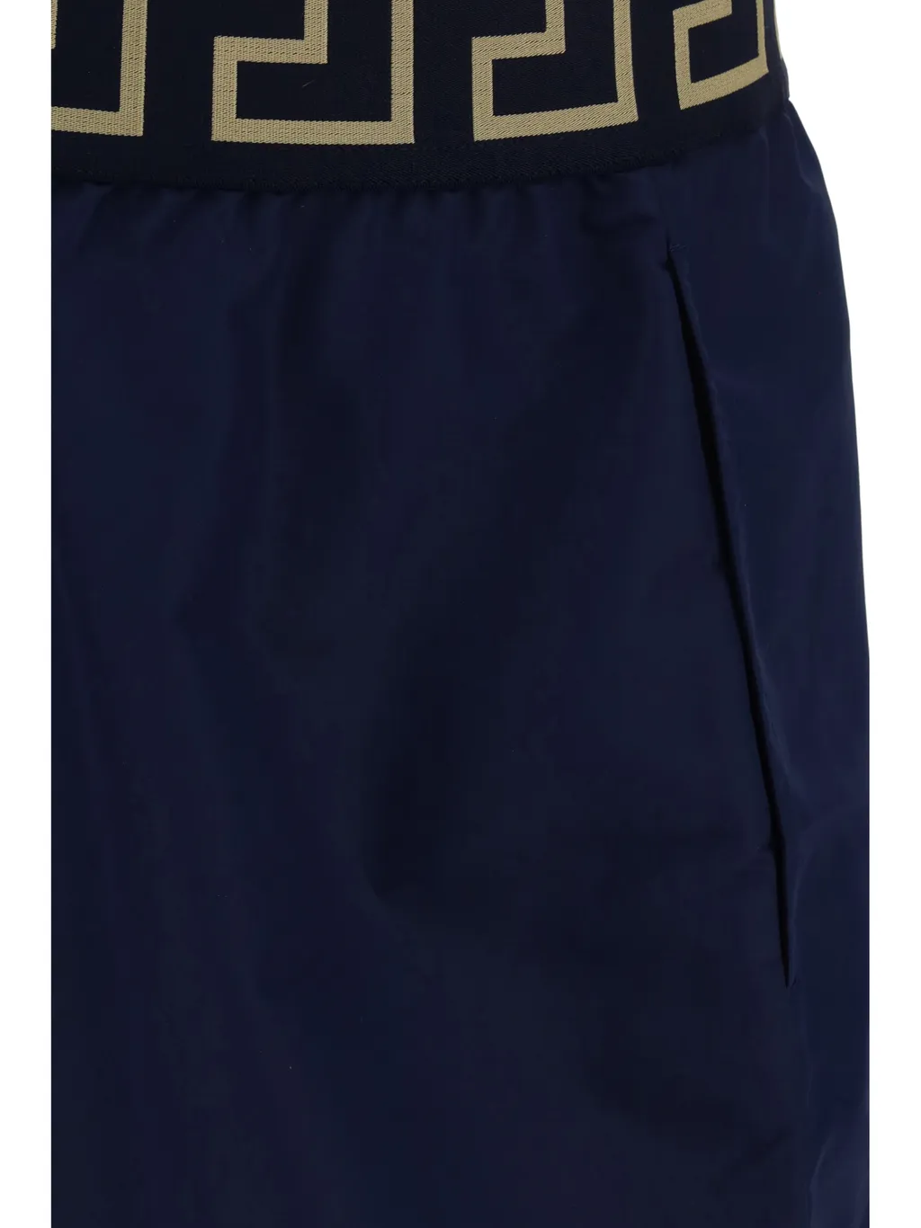 Greca Border Elasticated Waistband Swim Shorts