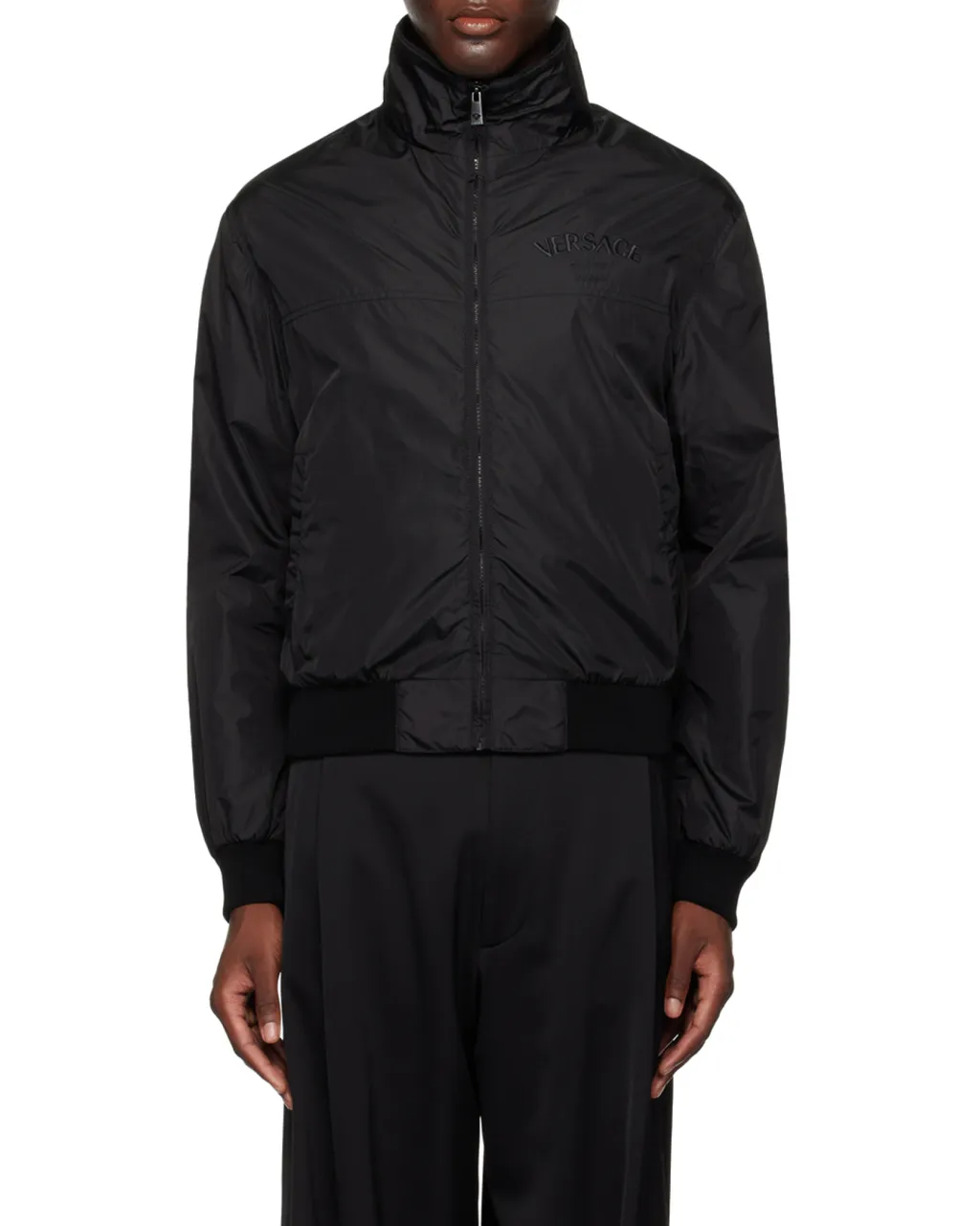 Logo-Embroidered Zipped Bomber Jacket