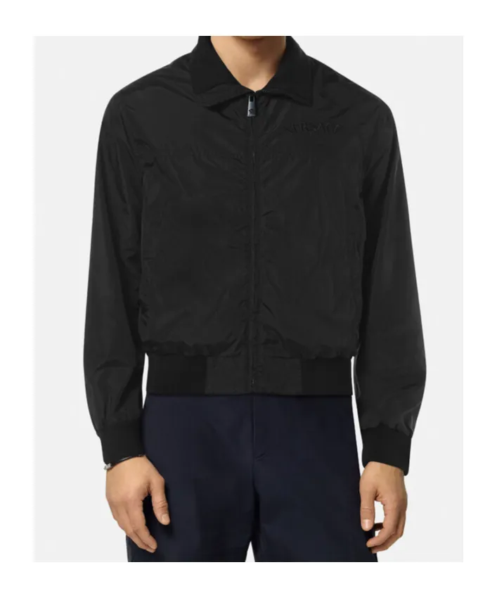 Logo-Embroidered Zipped Bomber Jacket
