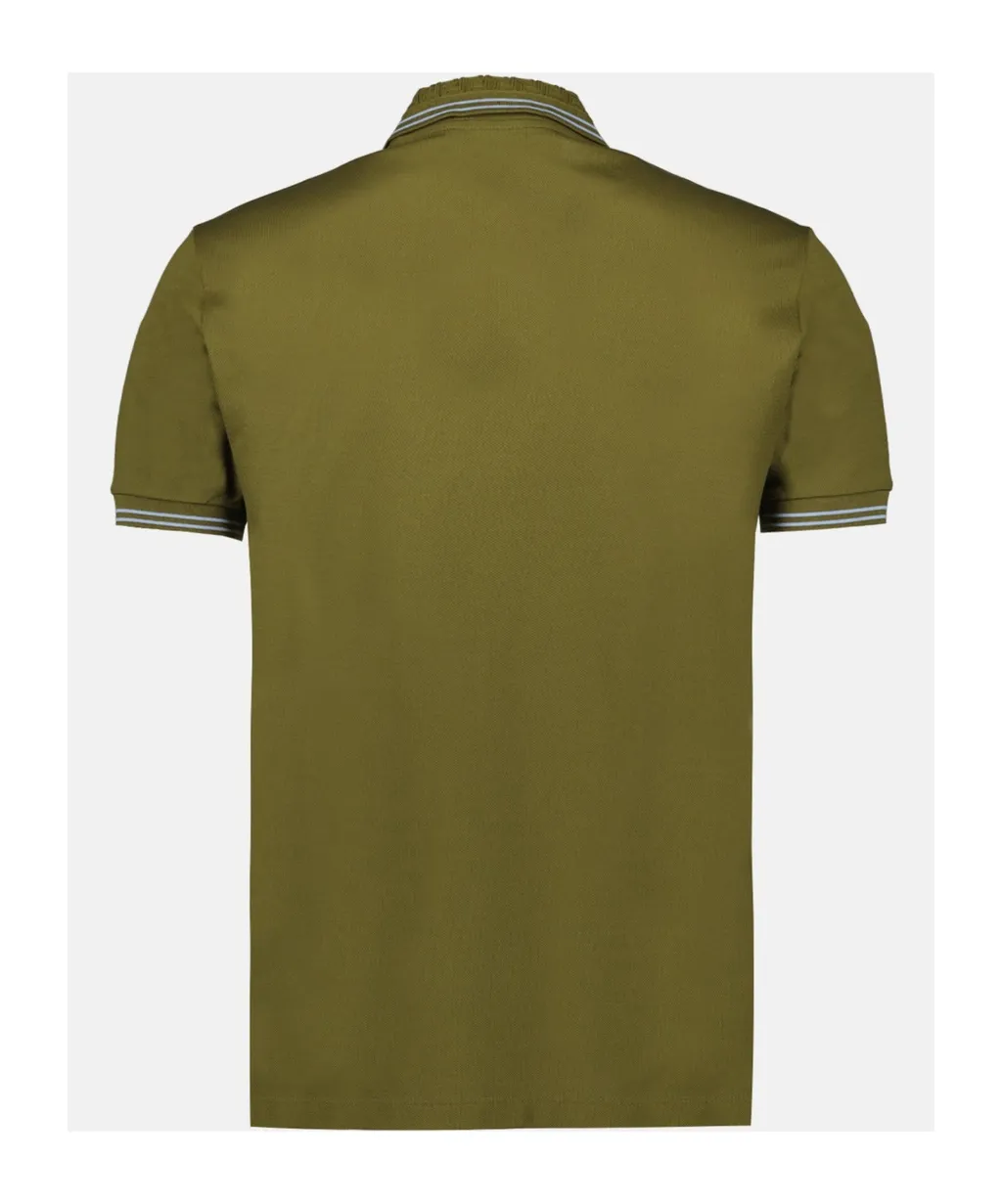 Medusa-Embroidered Short-Sleeved Polo Shirt