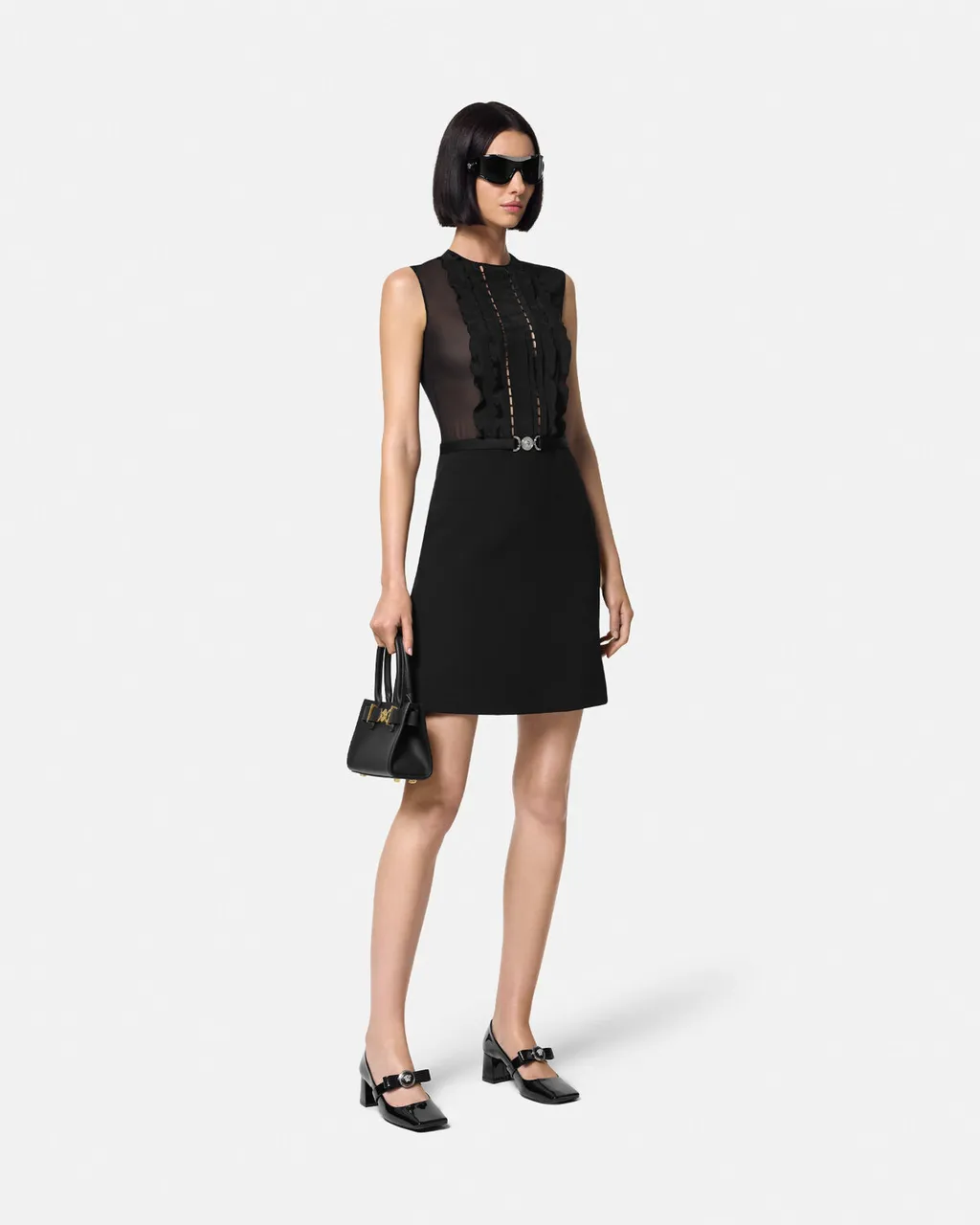 Sleeveless A-Line Georgette Mini Dress
