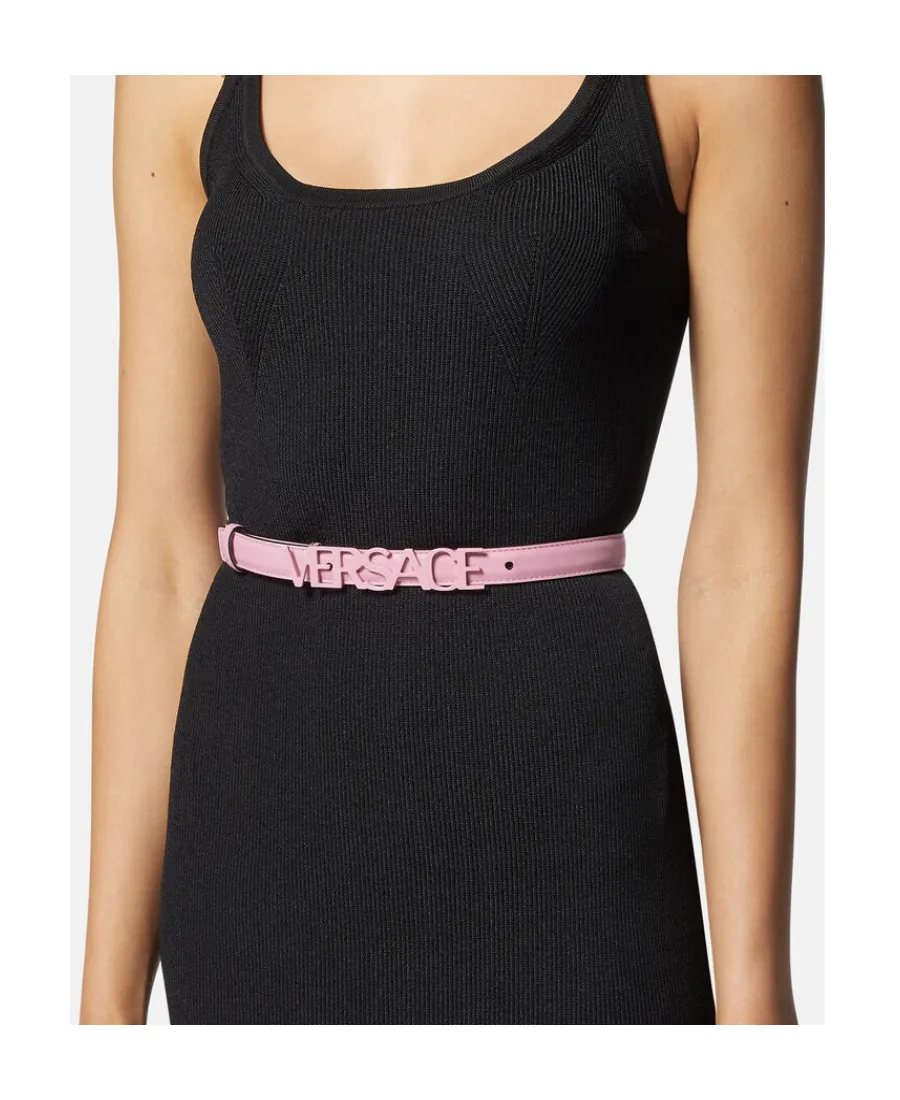 Logo-Embellished Thin Belt