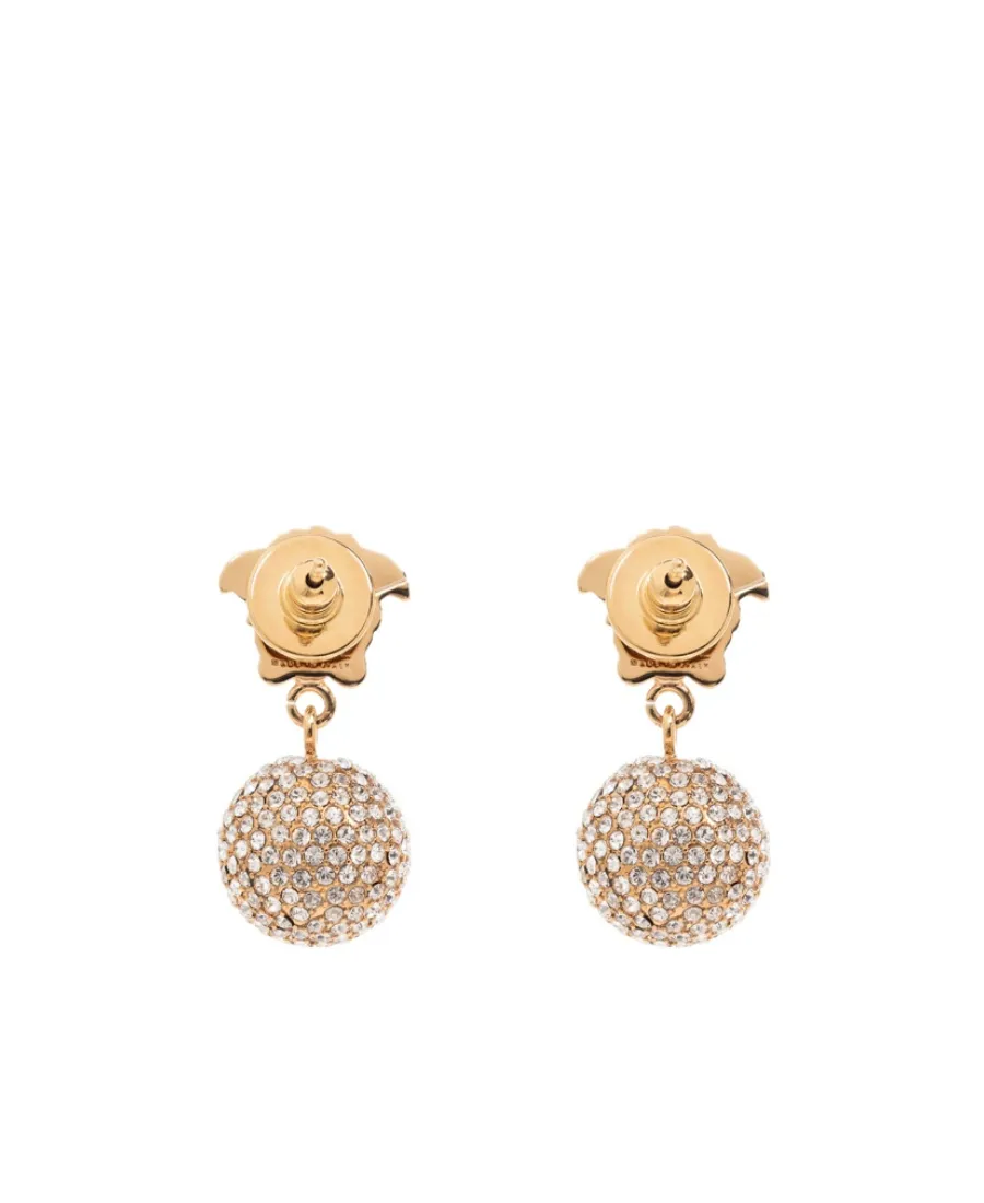 Medusa Crystal Drop-Pendant Earrings